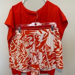 SHEIN Curve Bold short and blouse set.